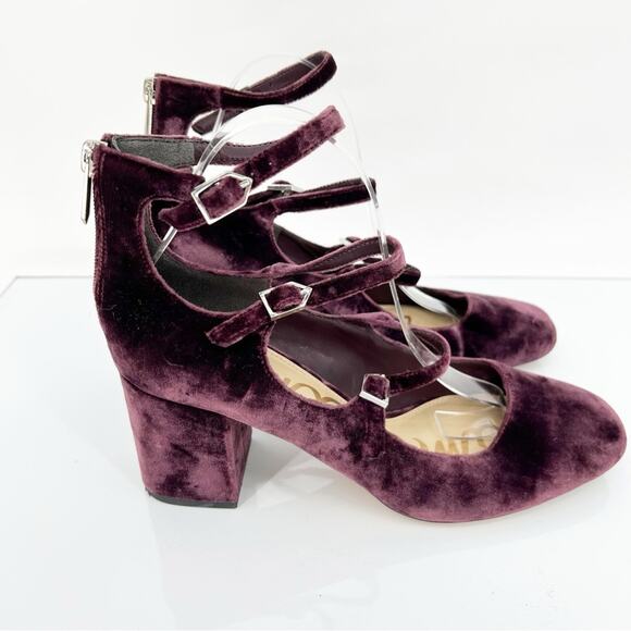 Sam Edelman Calista Velvet Heels 8.5 Purple - Picture 4 of 7